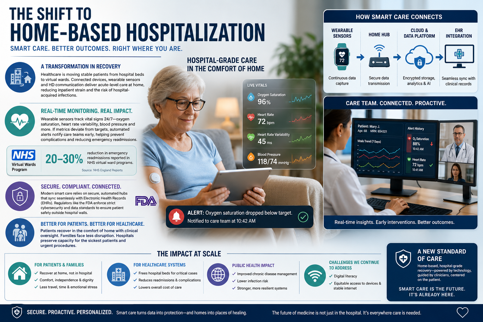 smart care ecosystems, virtual wards, remote patient monitoring, digital health trends 2026, wearable health sensors, hospital at home, chronic disease management