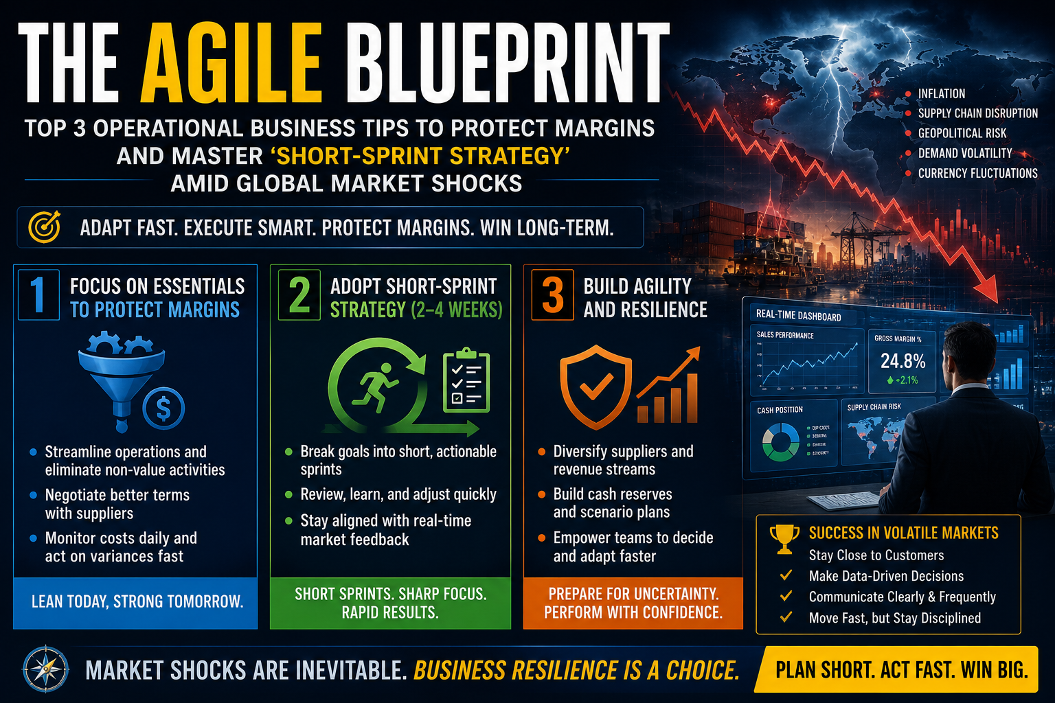 short sprint business strategy 2026, small business operational tips, currency volatility hedging strategies, building niche content authority, mitigating supply chain shocks, entrepreneur advice May 21, zero investment online scaling