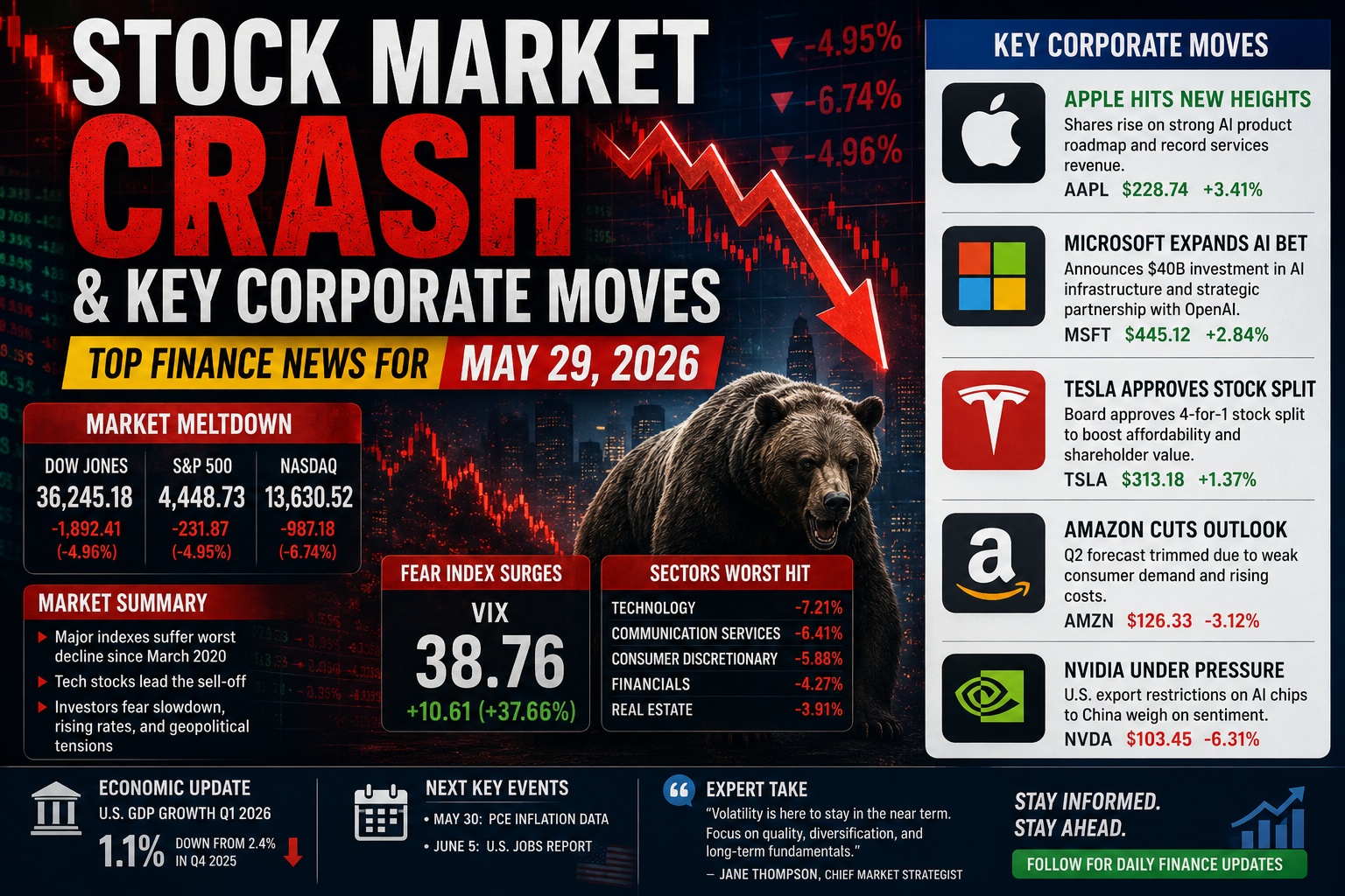 finance news May 2026, stock market crash today, Sensex Nifty updates, IMD monsoon forecast 2026, Aureate Tradde IPO, US Iran peace deal, Indian economy, Dalal Street, BSE SME IPO, Scotiabank MapleMark acquisition
