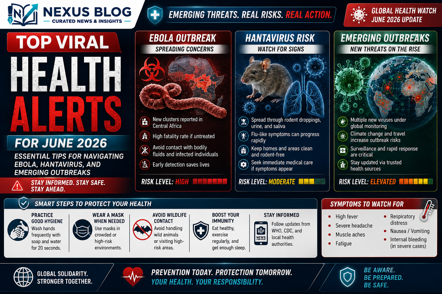 health tips virus June 2026, Ebola outbreak 2026, CDC travel health notice, Hantavirus cruise ship outbreak, Andes virus symptoms, H5N1 avian flu humans, viral infection prevention, summer travel health tips, WHO public health emergency, disease control