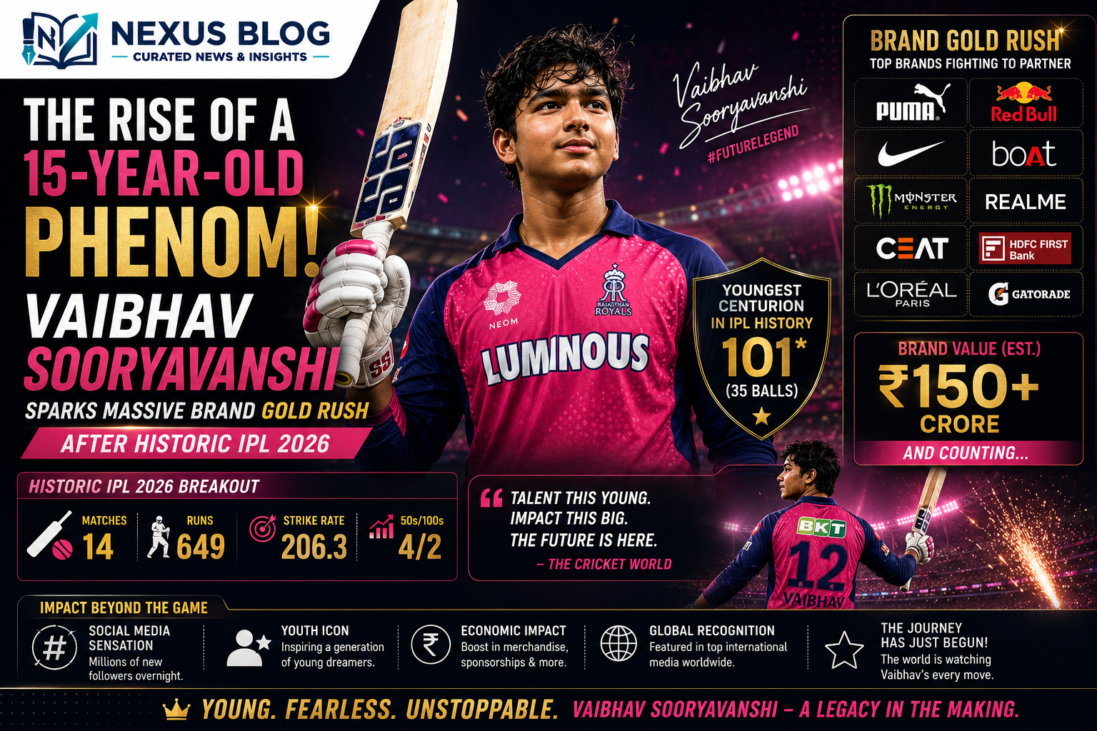 IPL 2026 news, Vaibhav Sooryavanshi, Rajasthan Royals, IPL Orange Cap 2026, cricket news June 2, Vaibhav Sooryavanshi brands, IPL MVP 2026, Indian Premier League, BCCI, India Tour of Ireland, cricket phenom, T20 cricket